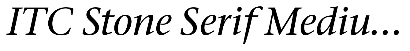 ITC Stone Serif Medium Italic